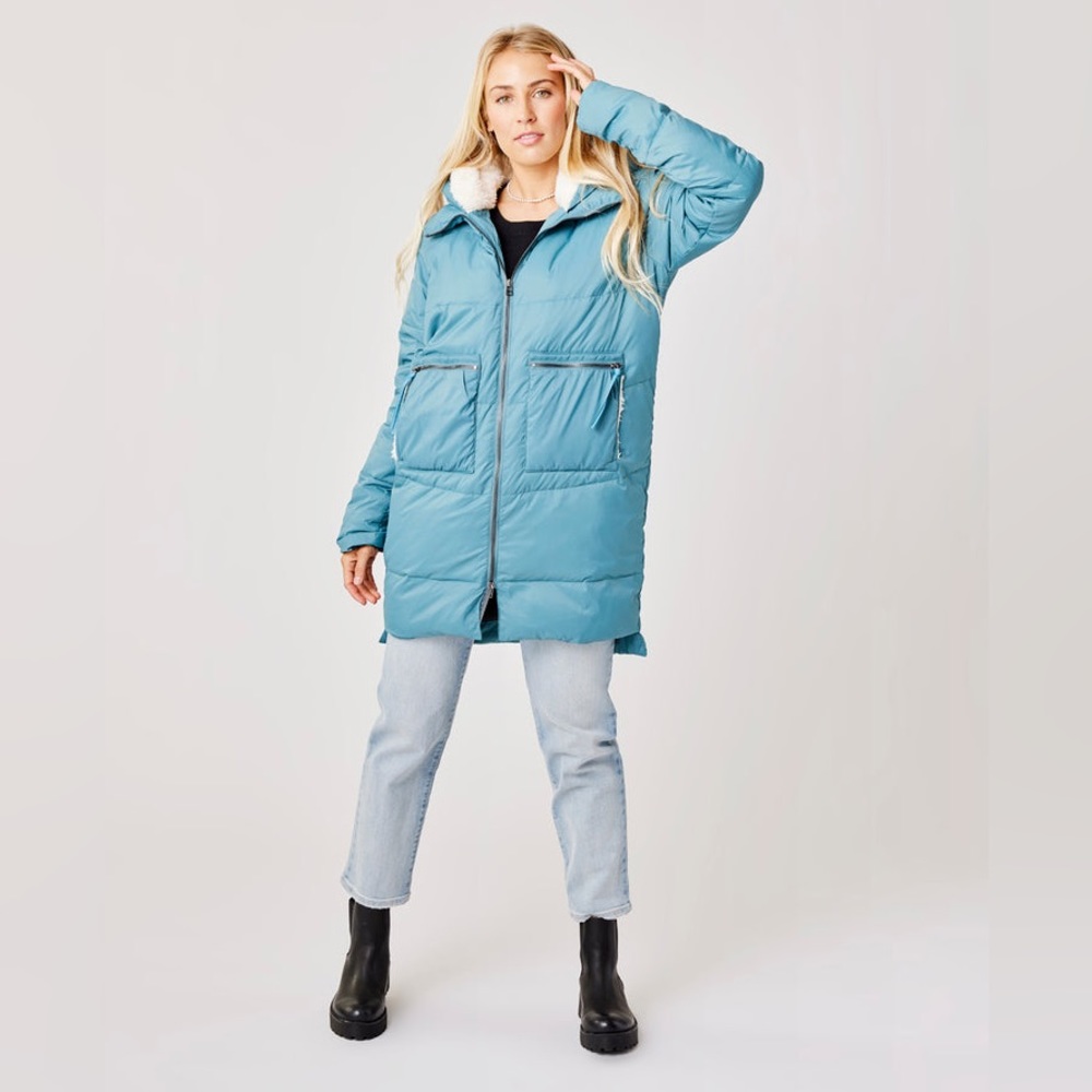 CARVE DESIGNS Women’s Davos Down Jacket/Parka/Coat Hydro Size L